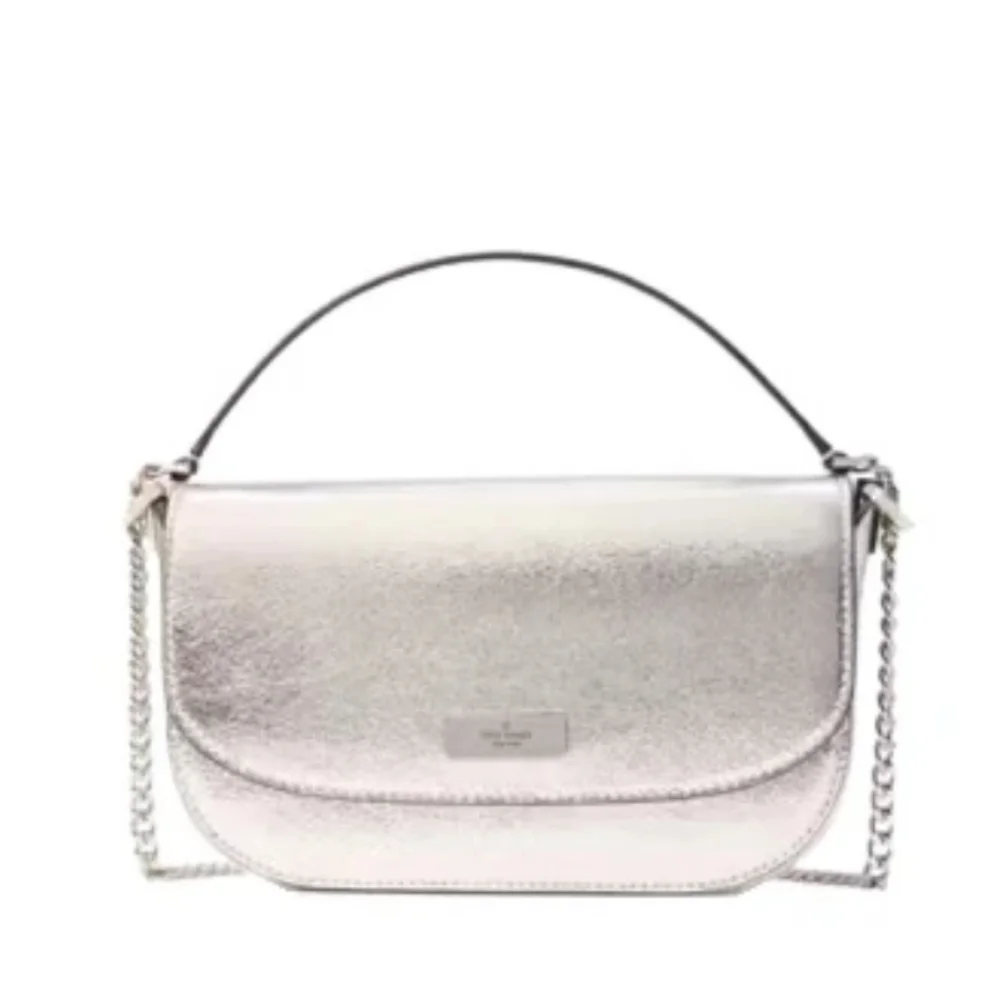 Kate Spade Metallic Silver Crossbody Bag